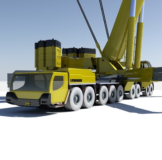 LIEBHERR LTM 11200新型轮式起重机底盘模型3D图纸 IGS格式缩略图